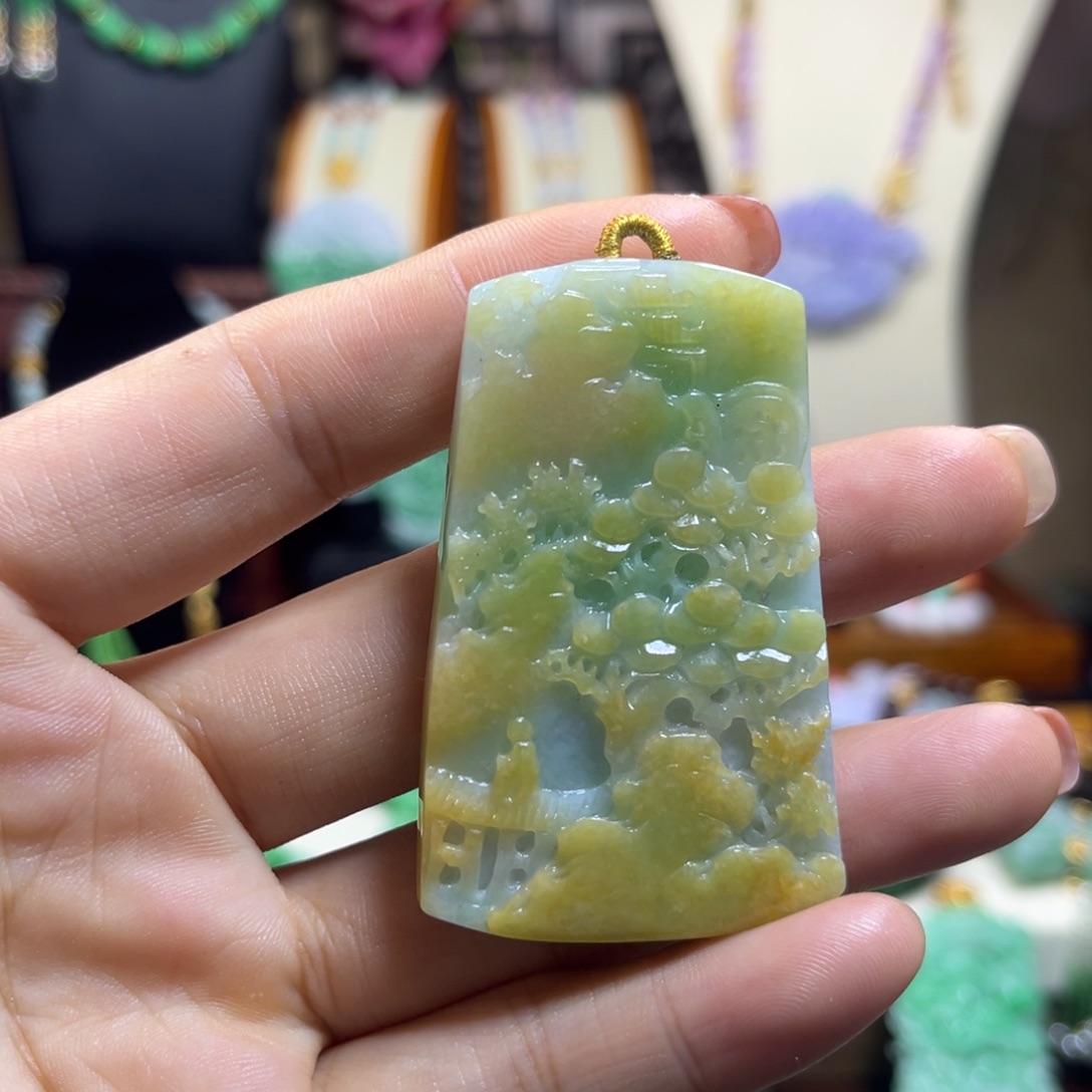 翡翠未镶嵌颈饰天然翡翠