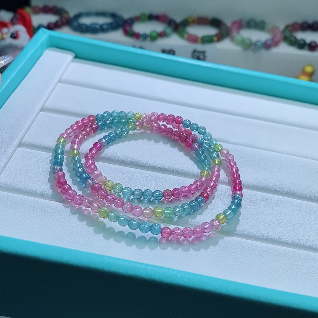 碧玺手链未镶嵌4mm左右