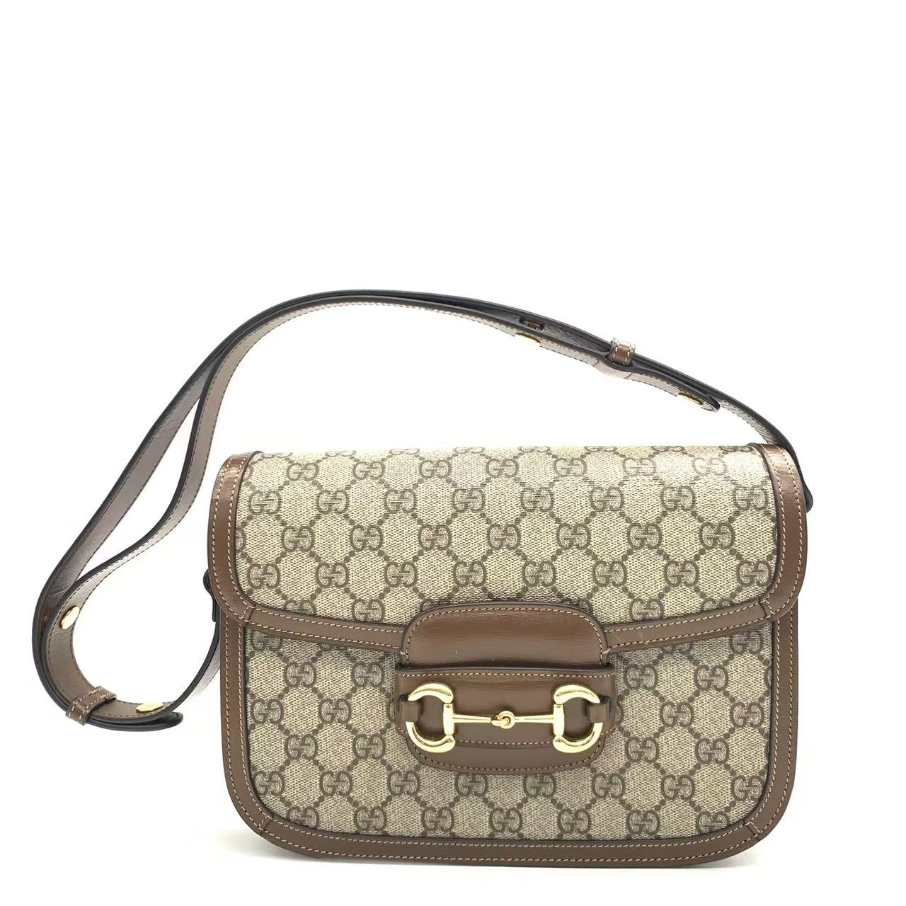 95新 GUCCI/古驰 【安则专属】焦糖色中号1955单肩包