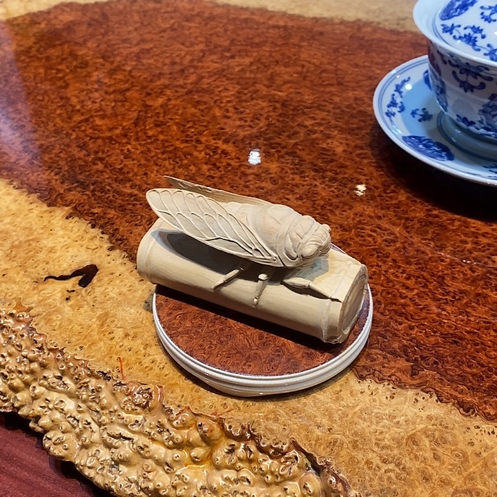 茶室空间茶桌马年摆件