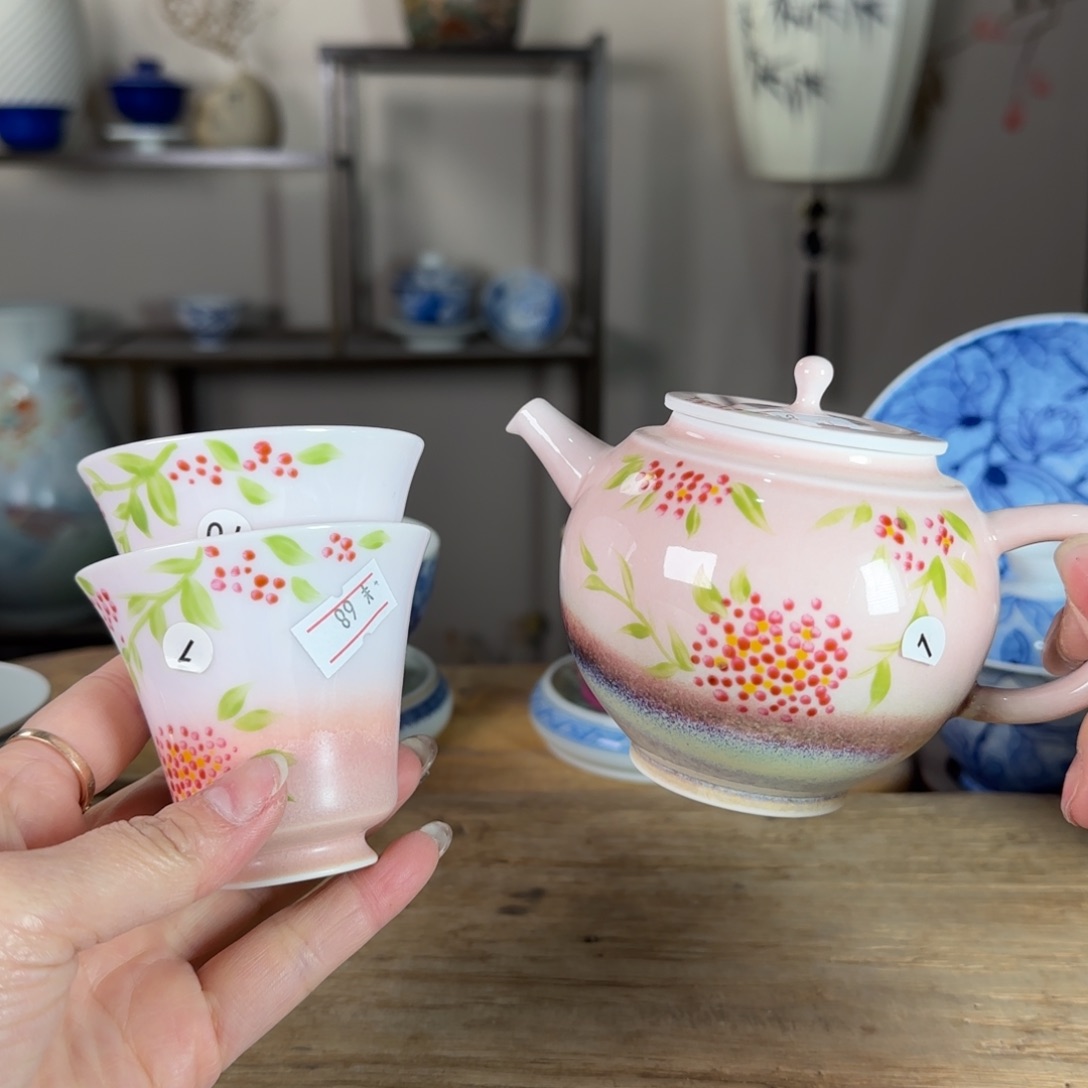 杯木*?景德镇陶瓷柴烧多人