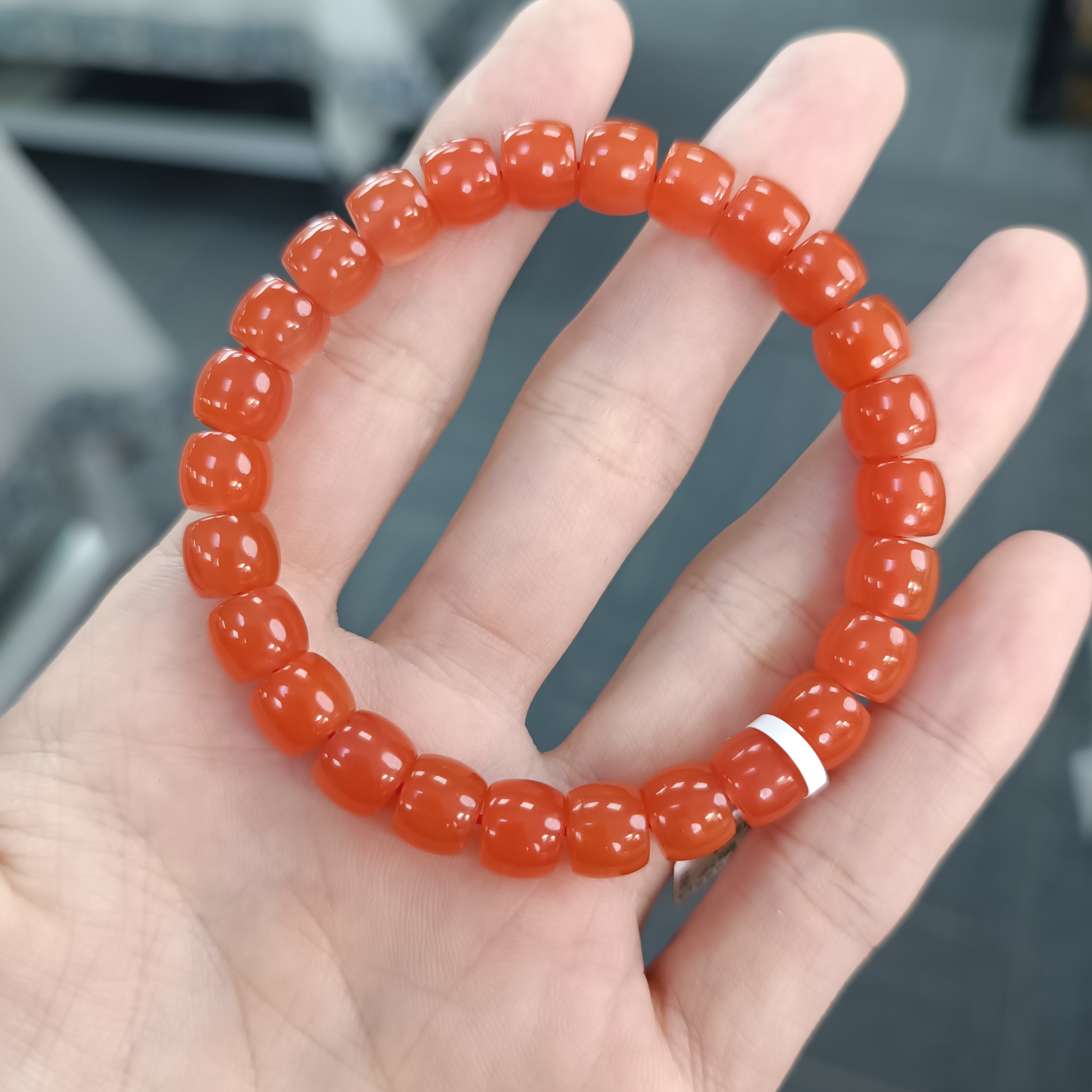 【小刘南红】保山南红滴水洞（典藏）强推款直切手串7mm   多样性发一