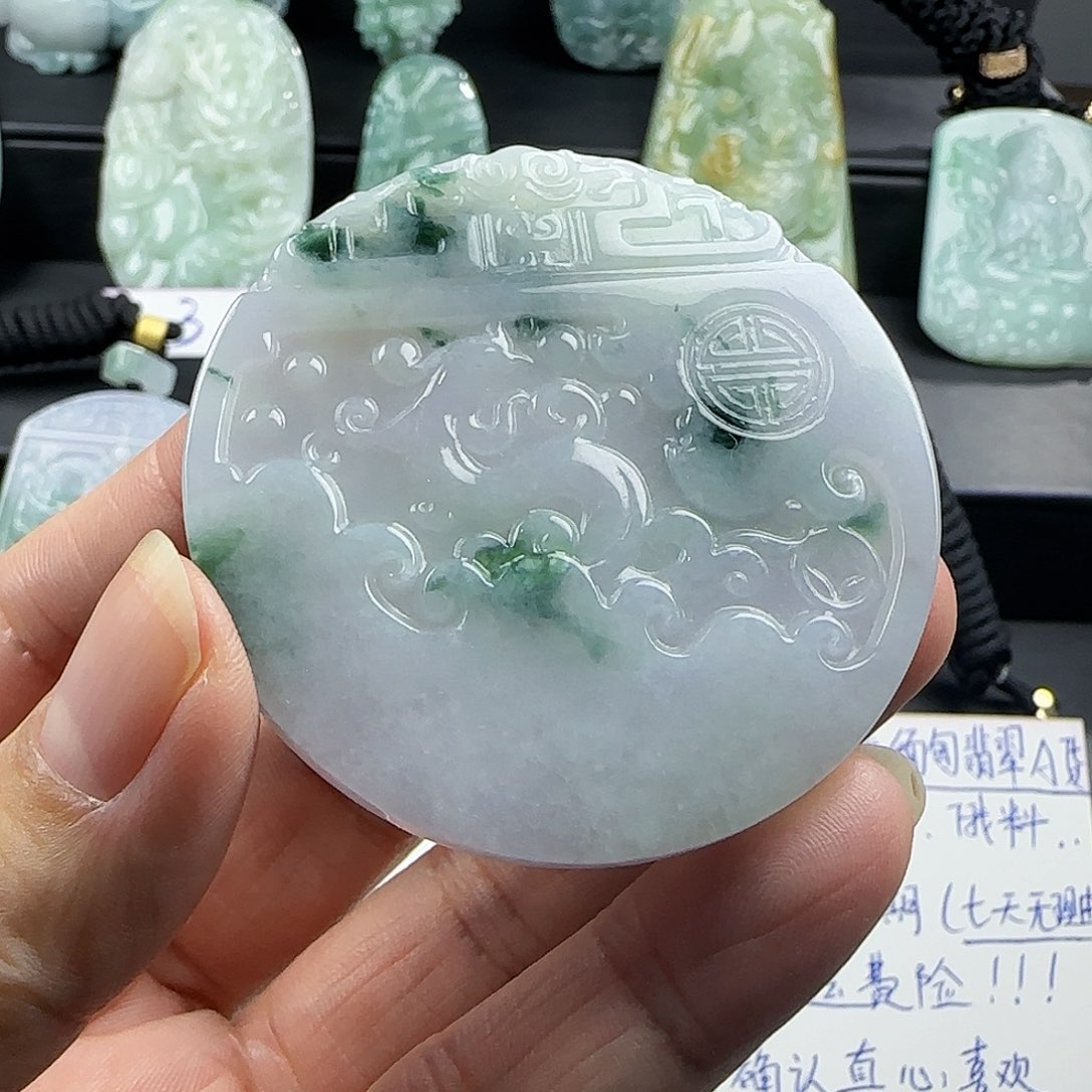 翡翠未镶嵌颈饰天然翡翠A货