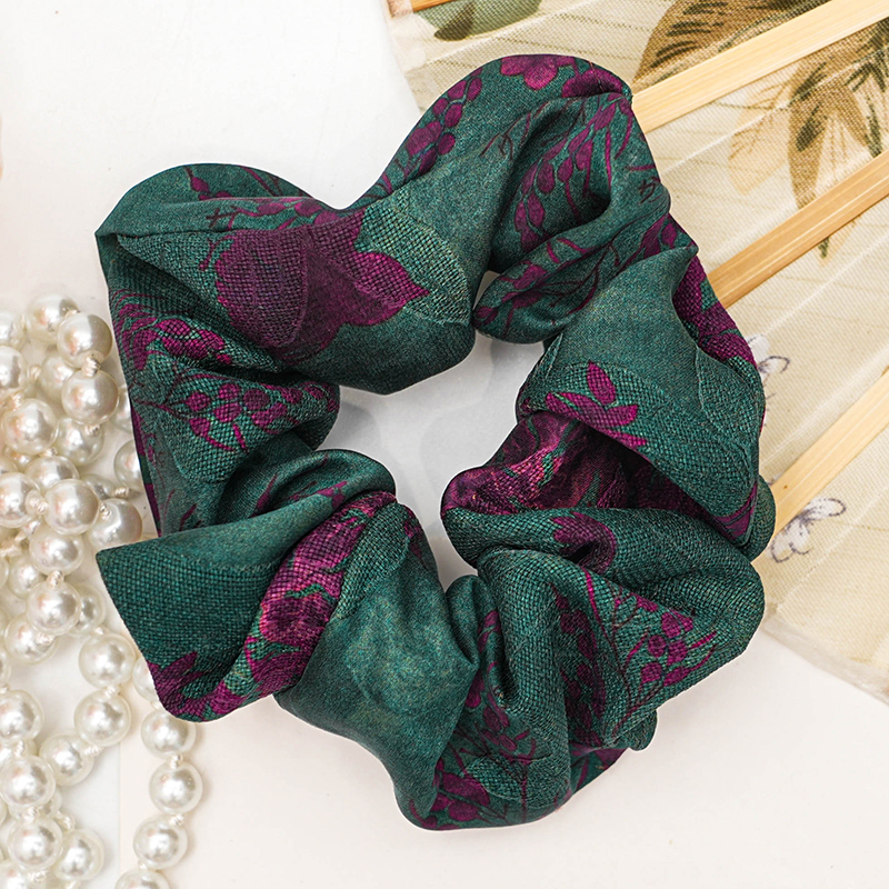 香云纱大肠发绳丝巾扣桑蚕丝时尚头绳发圈小香风百搭优雅弹力气质