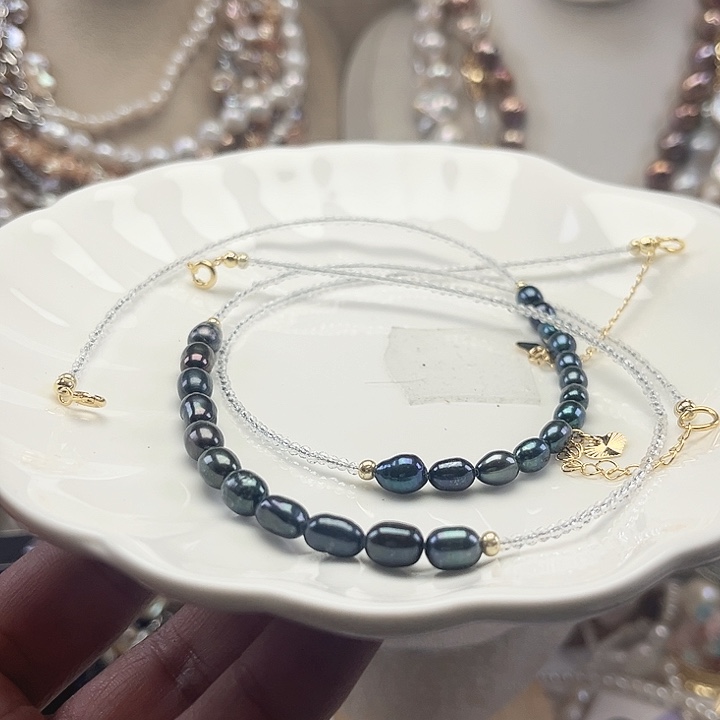 未镶嵌淡水珍珠项链【纯恬】多样性发货发一