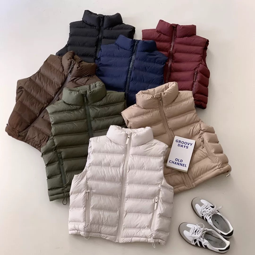 韩版排骨棉服马甲女2025新款轻薄修身短款加厚显瘦运动外套马甲潮