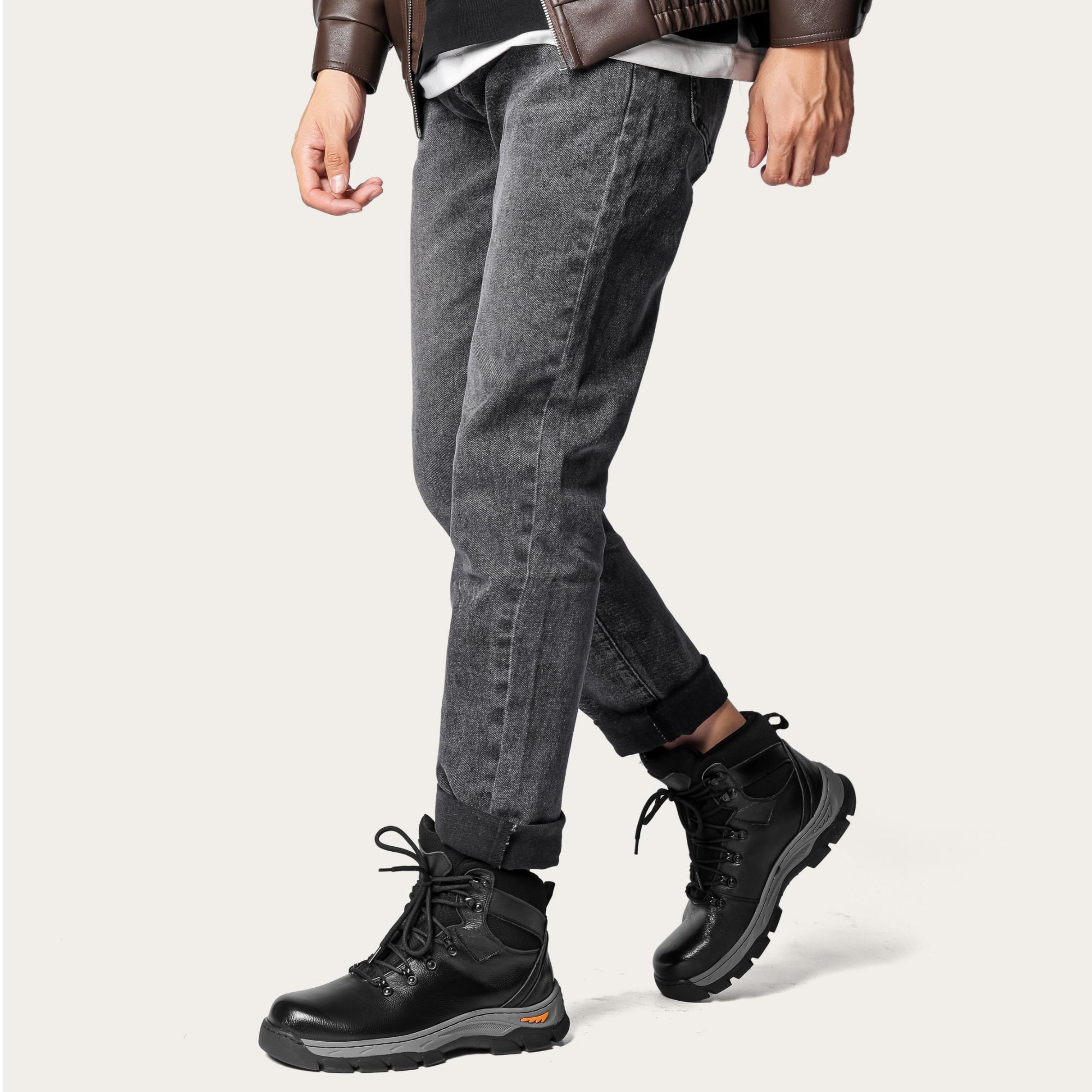 真皮头层牛皮羊皮毛一体冬季加绒棉鞋高帮保暖防滑男鞋户外登山鞋