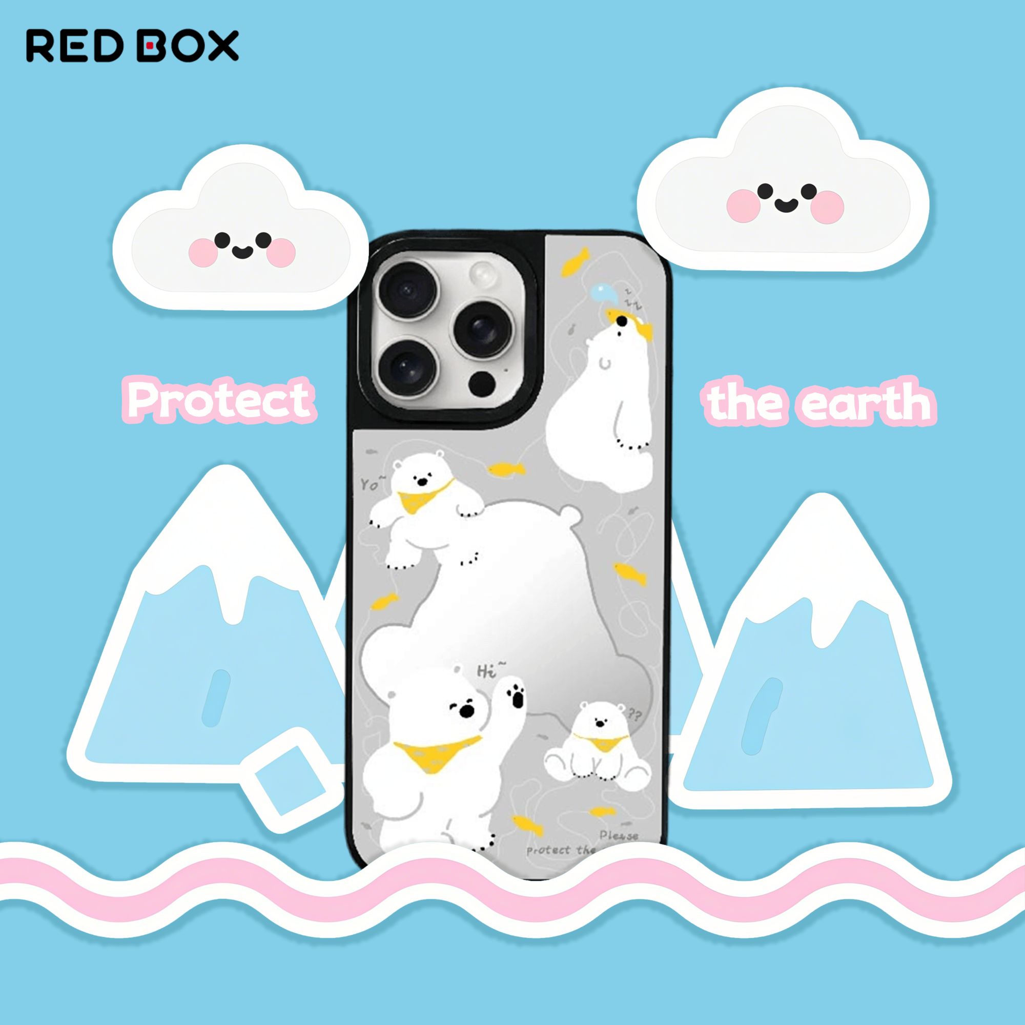 REDBOX"北极熊"系列原创磁吸手机壳（镜面）