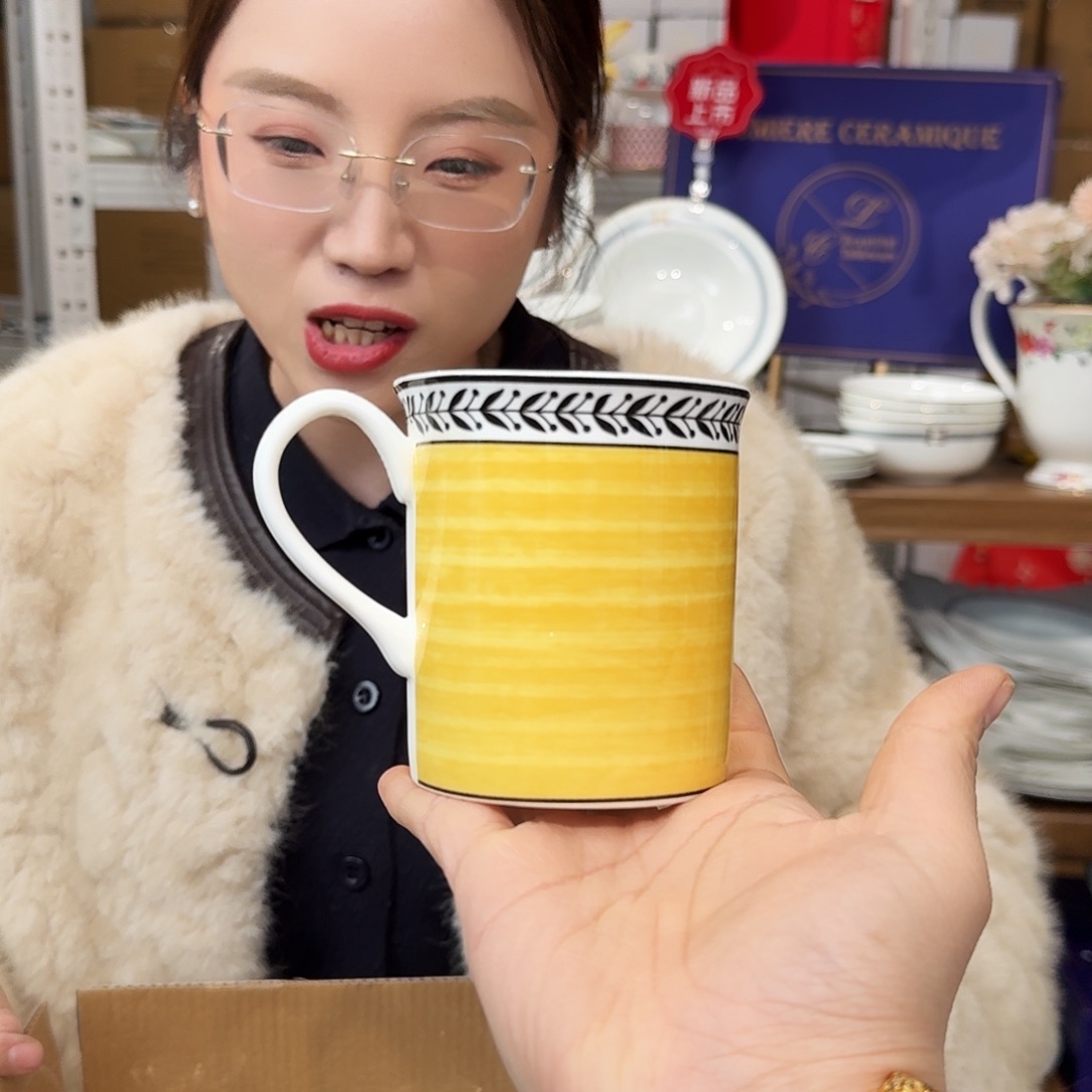 骨瓷马克杯370ml一个外贸骨瓷