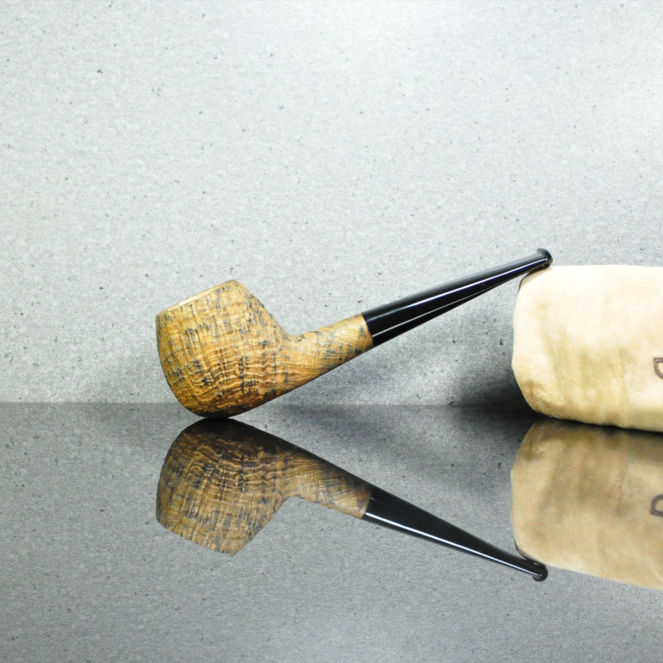 意大利雷迪斯Radice烟斗Silk Cut喷砂自由式直柄浅染对比色3㎜包邮