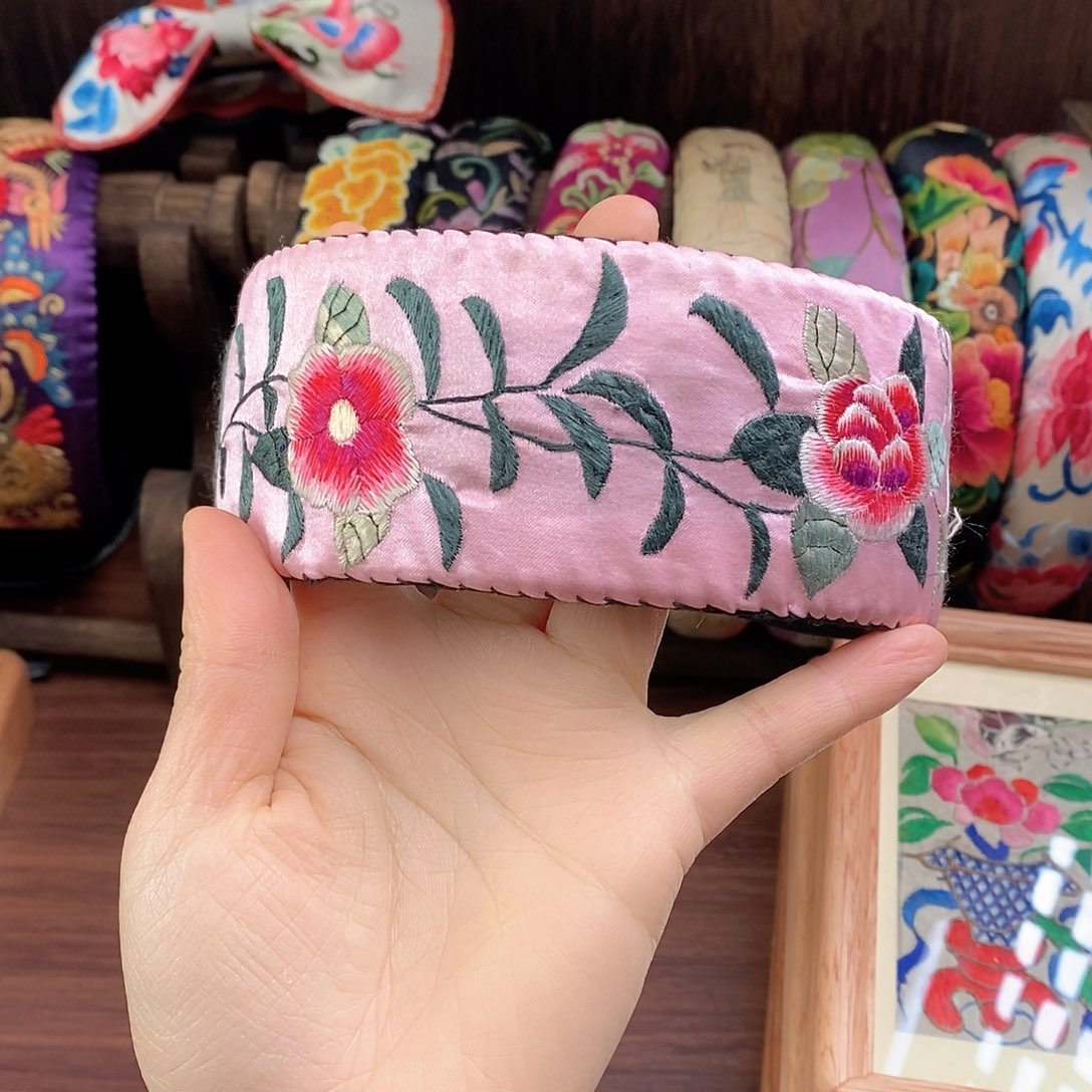 织绣老绣手工刺绣发箍