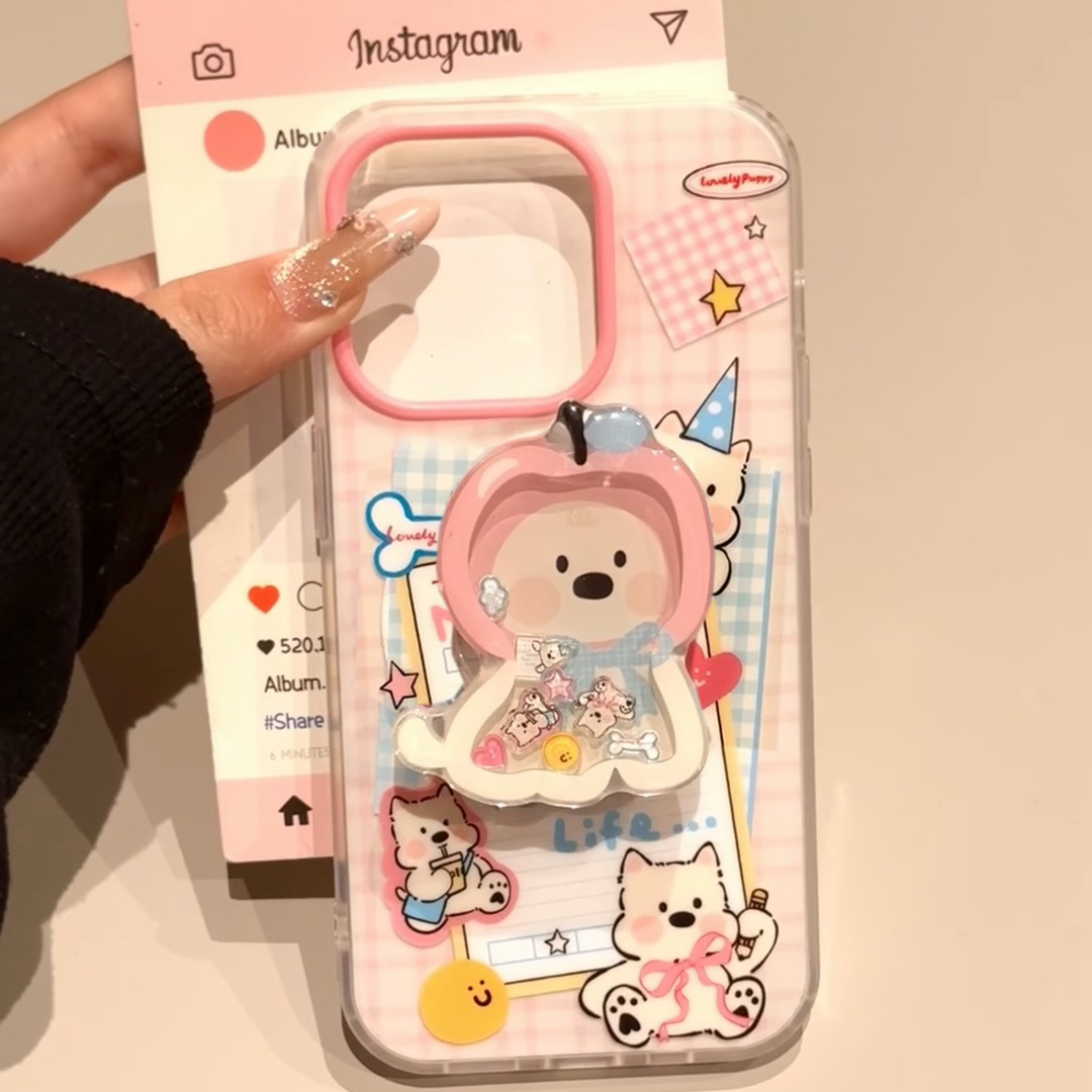 小狗便利贴适用苹果iphone小米15/14/13防摔vivo华为oppo手机壳女