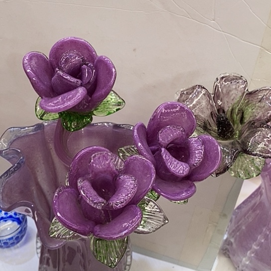 琉璃花瓶高45厘米