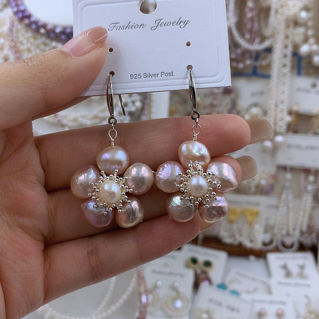 项链银S925镶嵌淡水珍珠