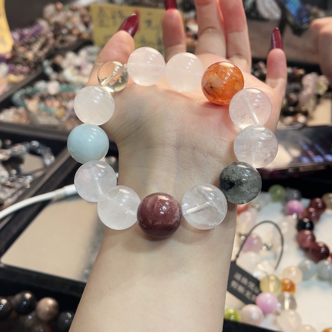 水晶手链未镶嵌白幽灵