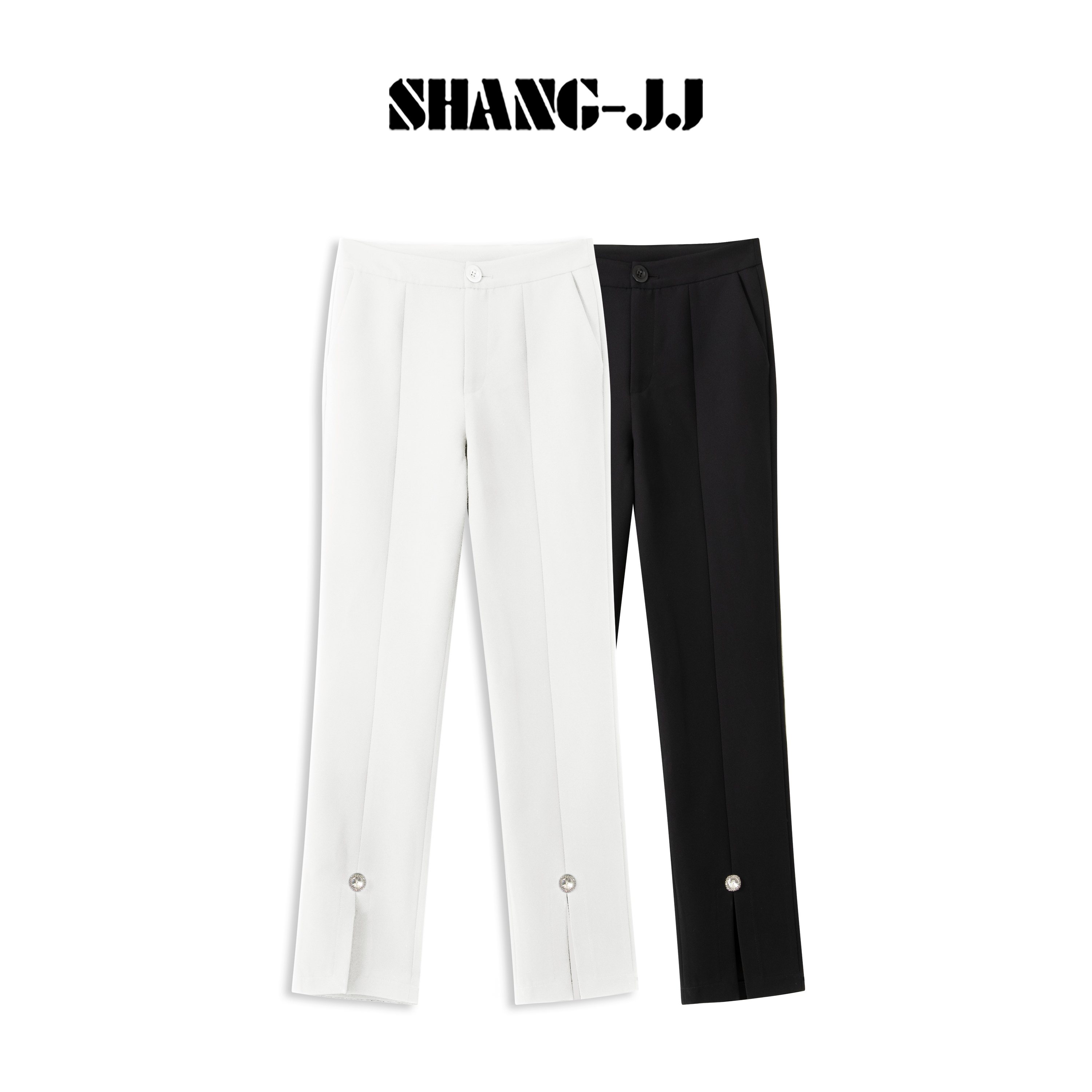 SHANG-JJ【腿精秀场裤】25ss新品弹性精致修身轻盈显瘦裤子q134040p