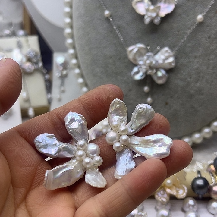 淡水珍珠戒指银S925镶嵌