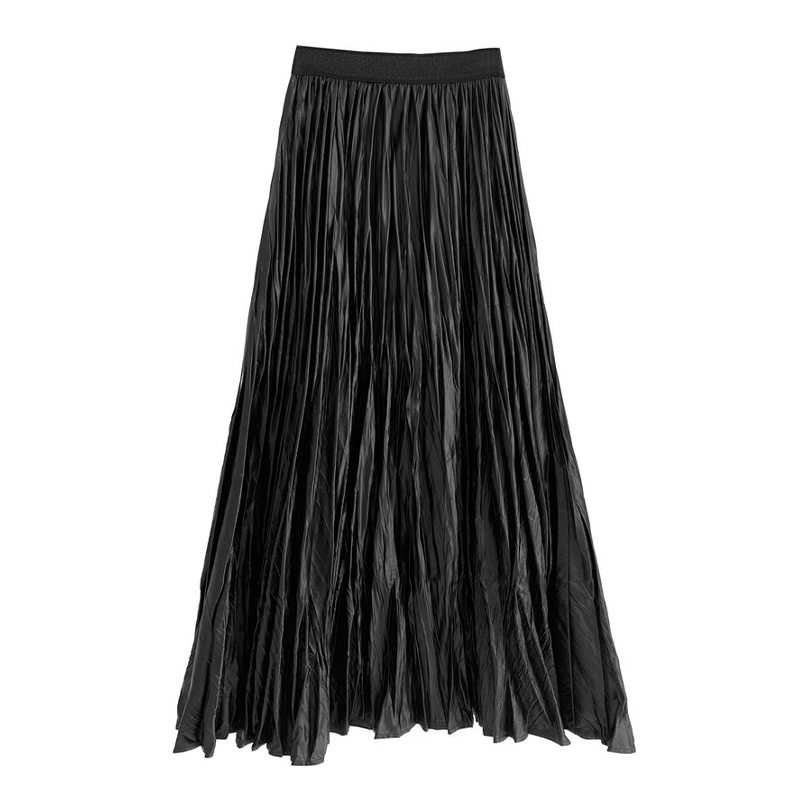 【励姐臻选】高腰中长款半身韩版时尚休闲褶皱百褶裙KN1A709HE