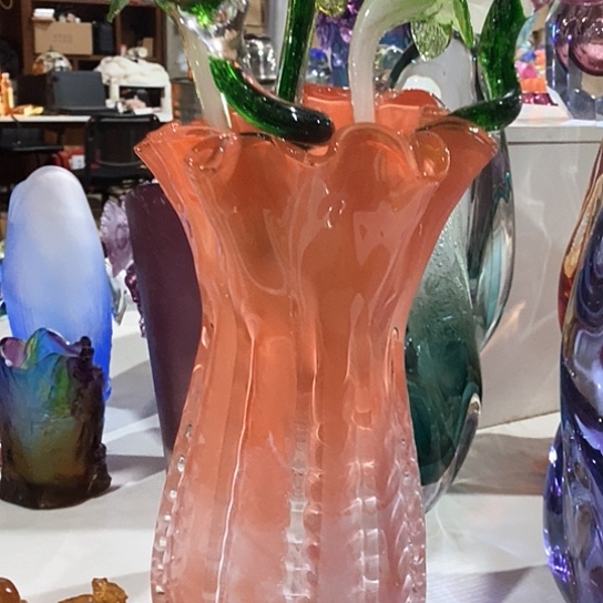 琉璃高度33厘米琉璃大白菜花瓶