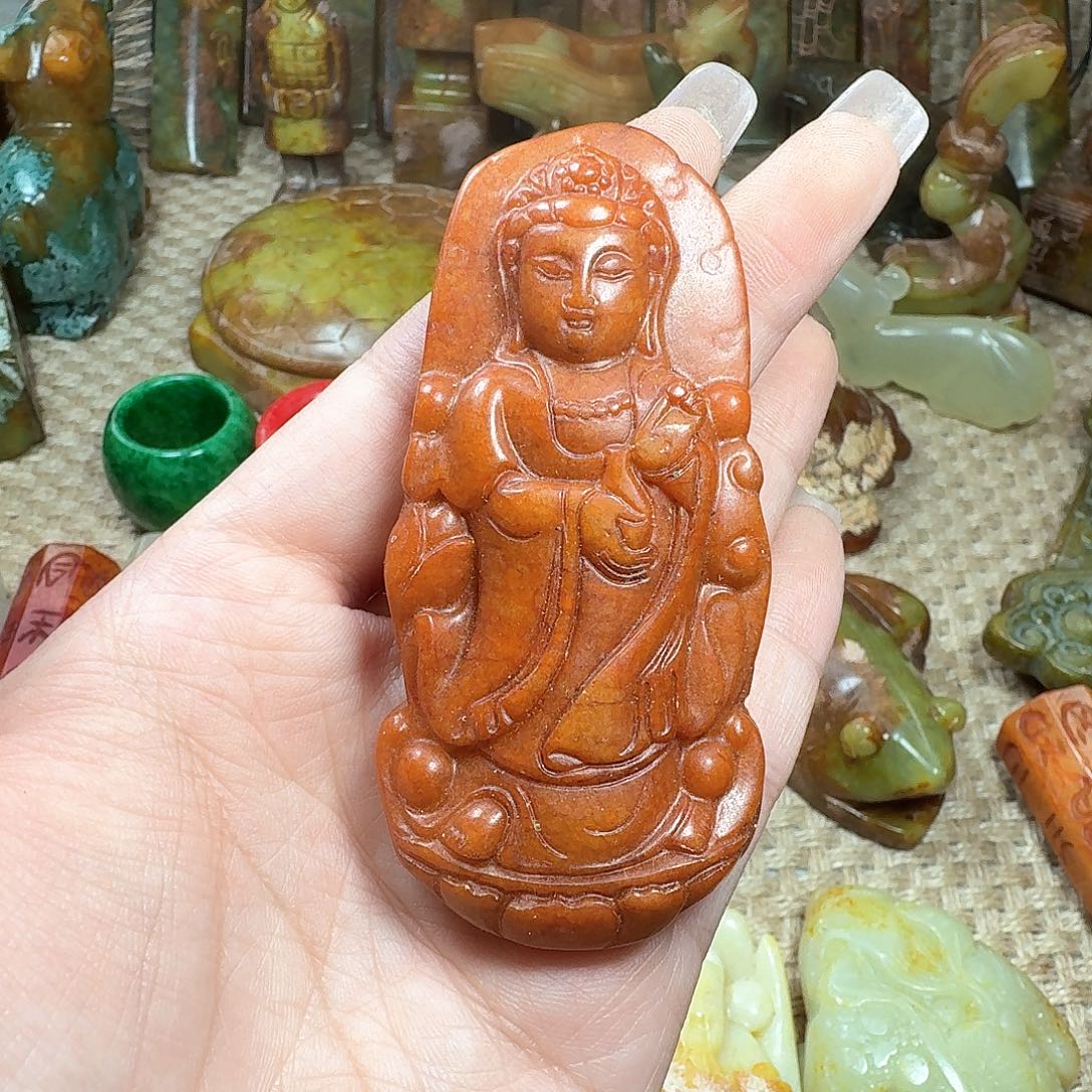 白玉菩提吊坠挂件