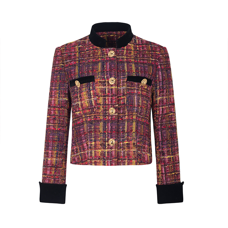 【直播专享】商场同款彩色粗花呢小香风外套N209B33556A