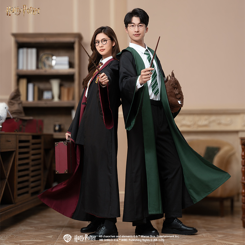 【新品】哈利波特正版周边霍格沃茨学院魔法袍COS服长款披风学院袍