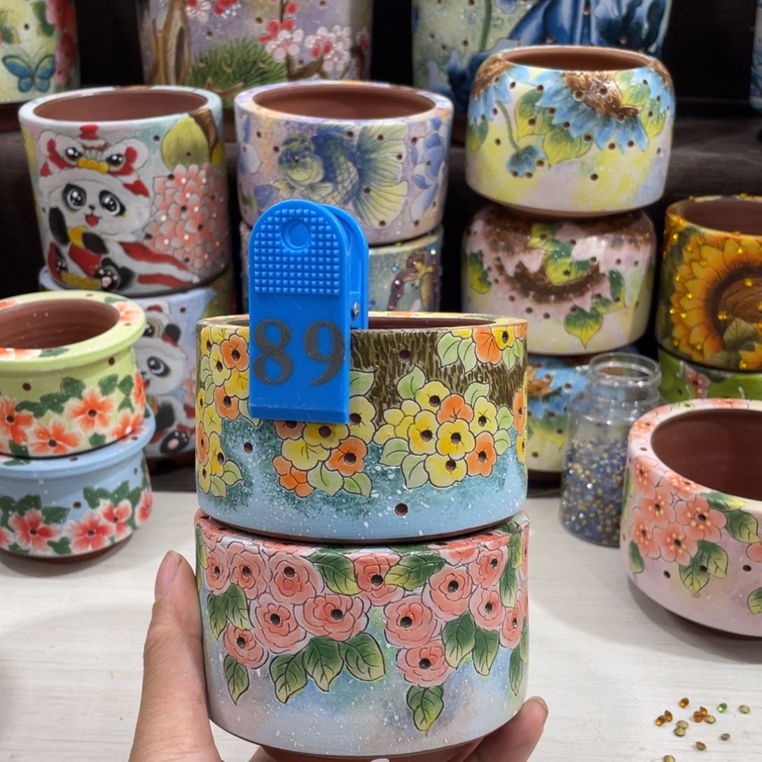 红陶多肉花盆顶冠