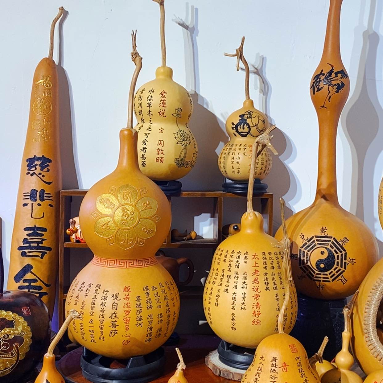 【闪购商品】铭***?精品心经葫芦摆件