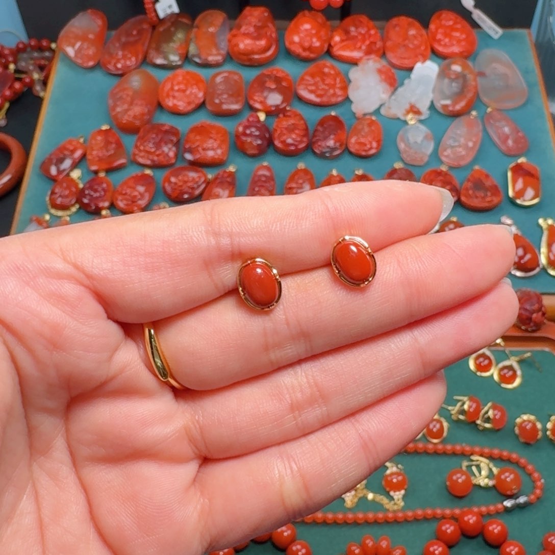 南红玛瑙南红银S925镶嵌