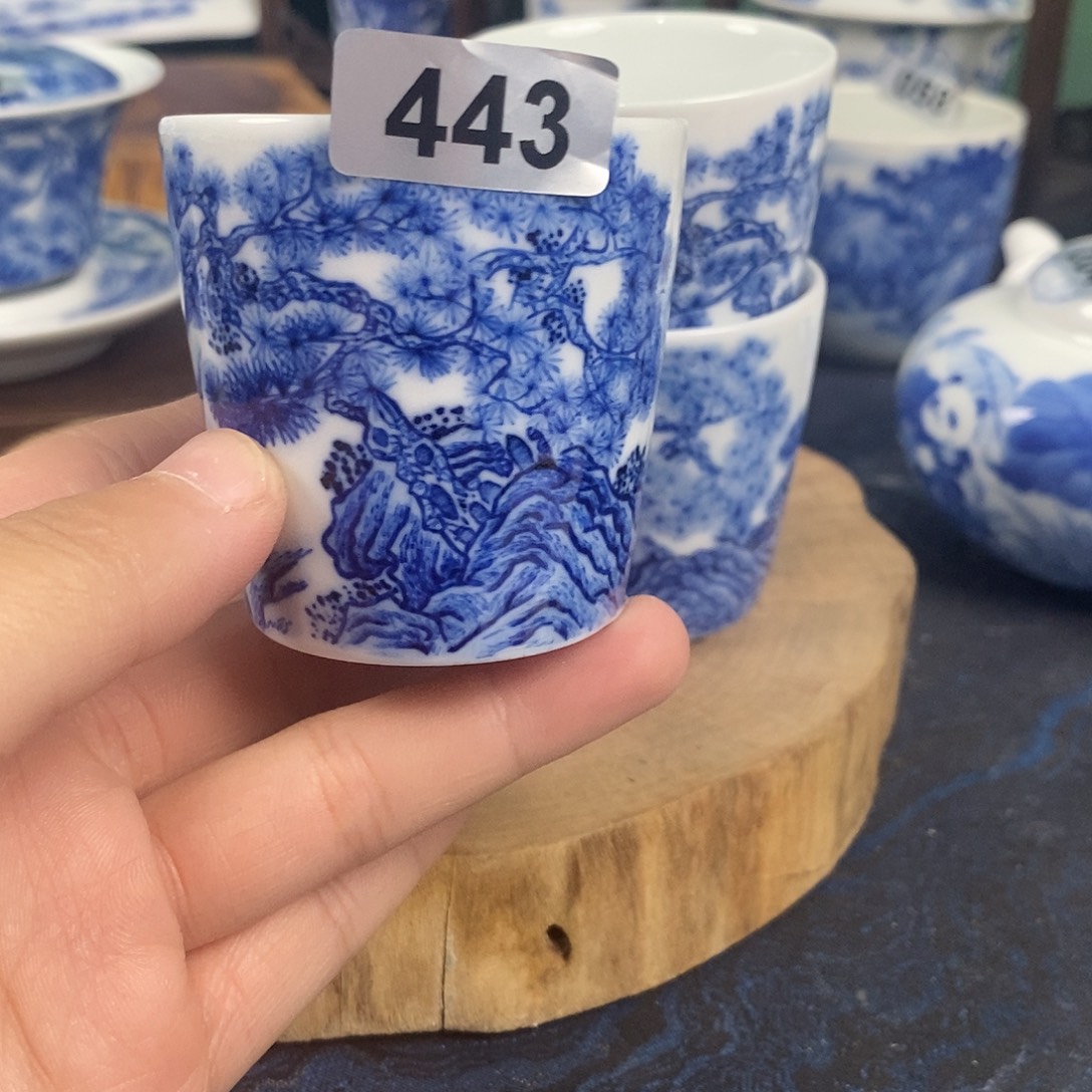 瓷片景德镇手绘青花茶器443