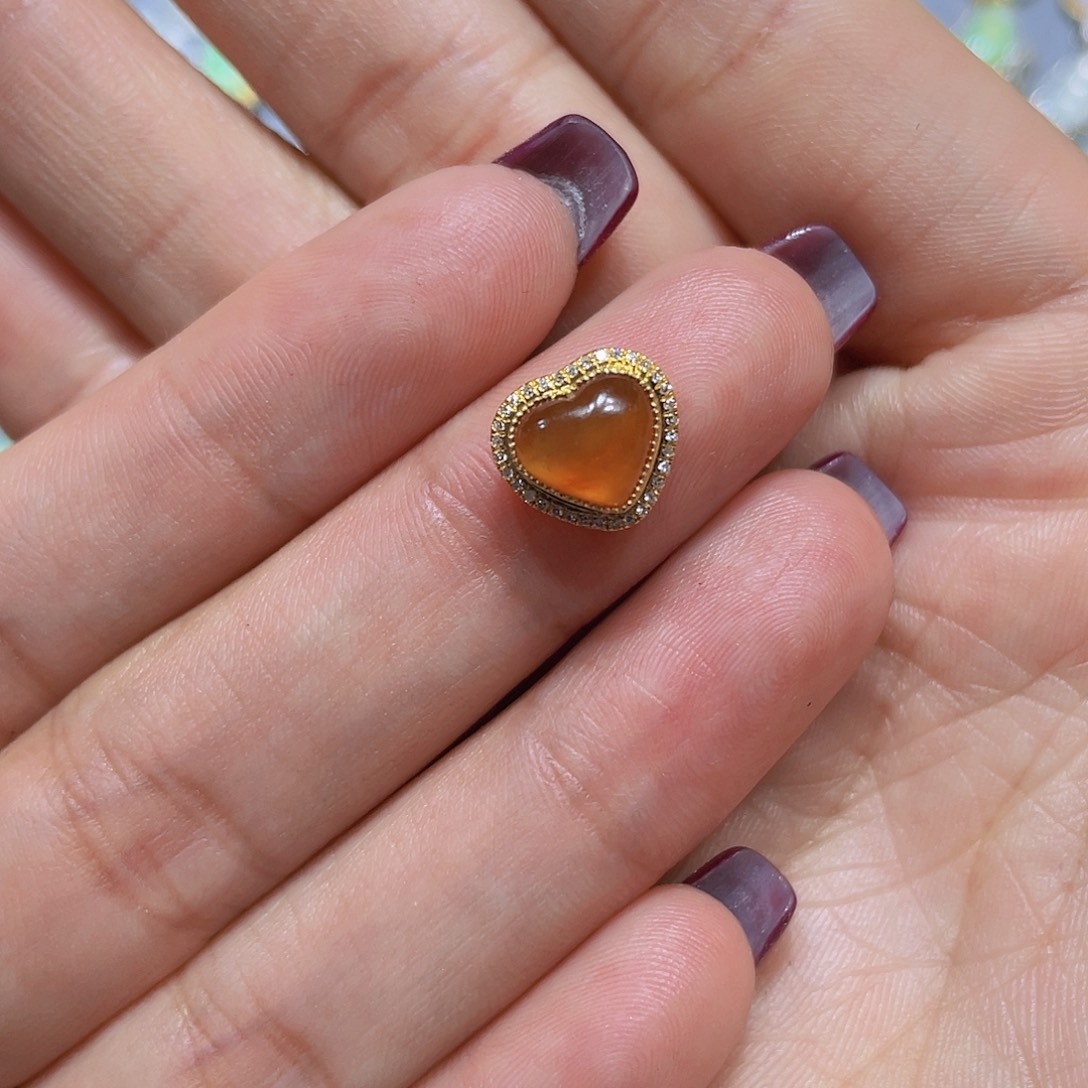 翡翠吊坠(不含链)18K金镶嵌J*?