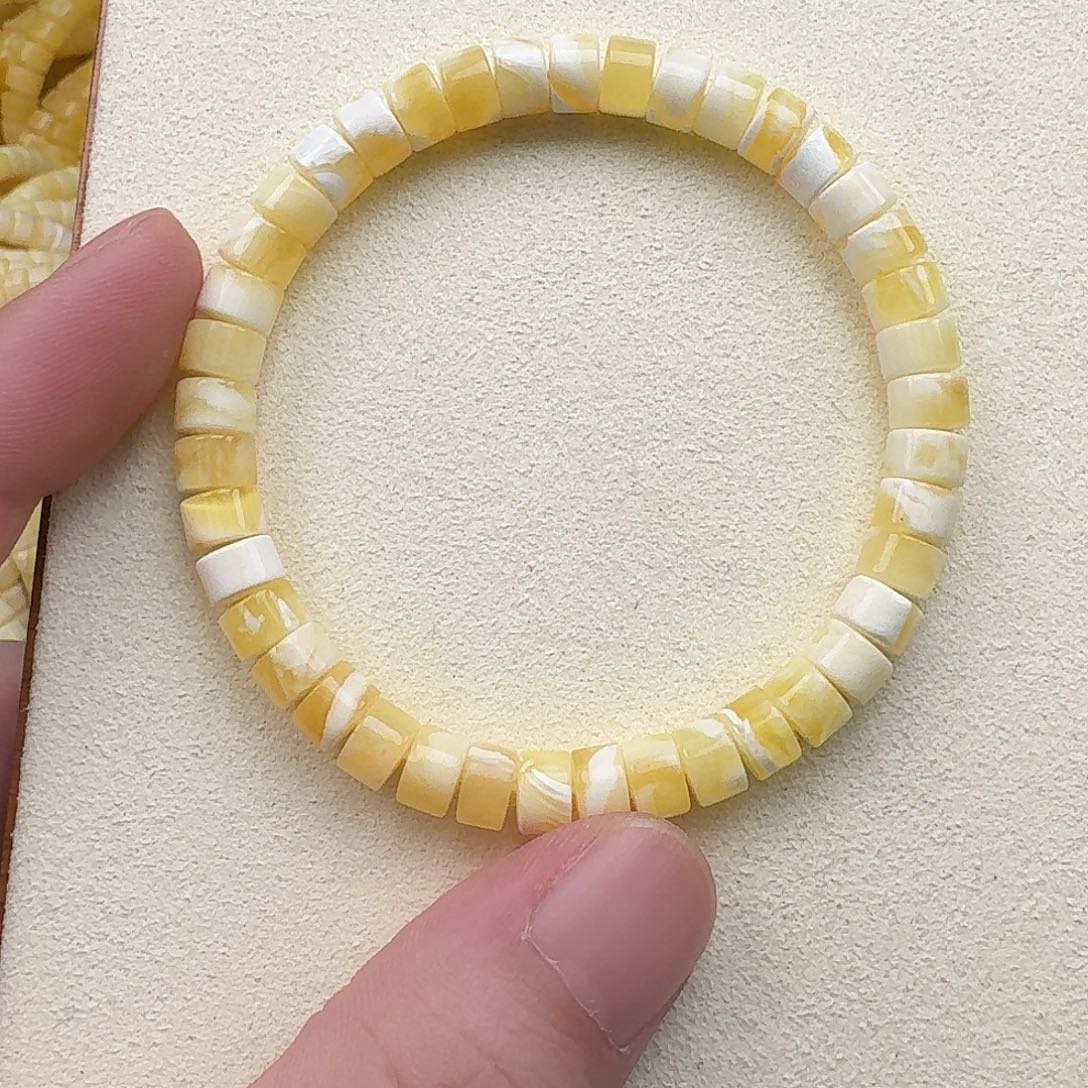 未镶嵌琥珀手链7mm精药片7克