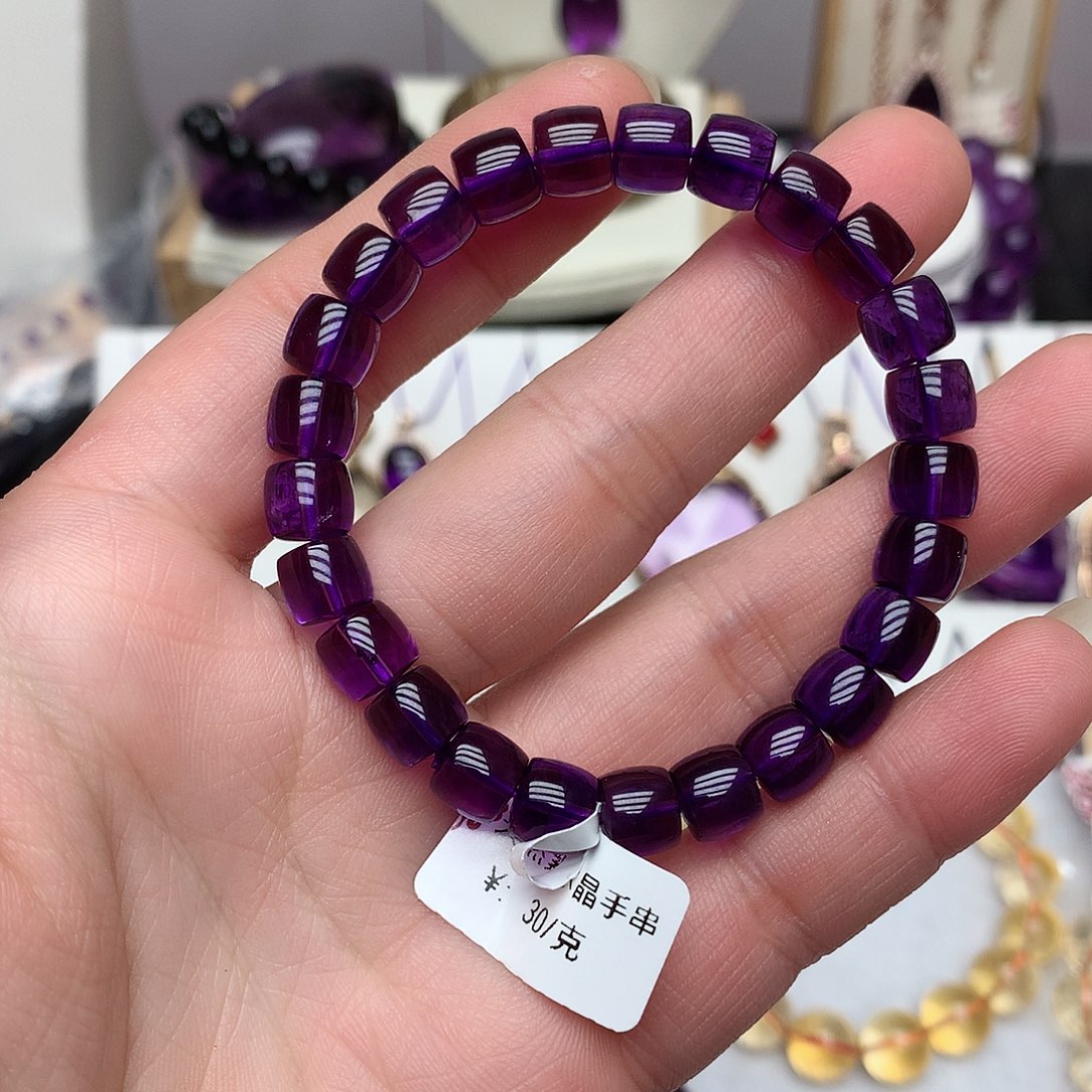 紫晶乌拉圭老型手串未镶嵌春***?