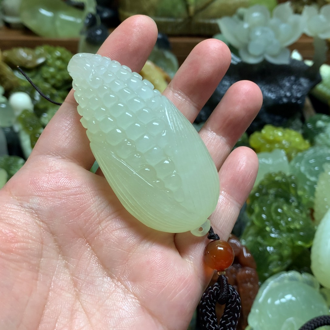 岫玉未镶嵌手把手把