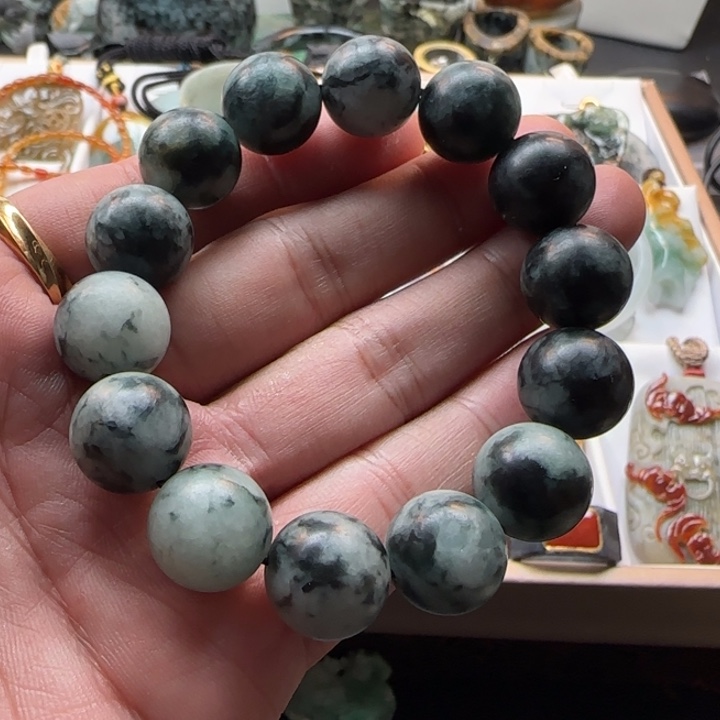 翡翠未镶嵌颈饰老料特色手串K14