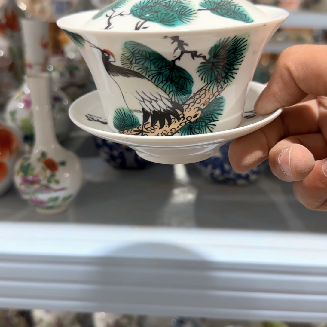 瓷片摆件手绘瓷器全部处理