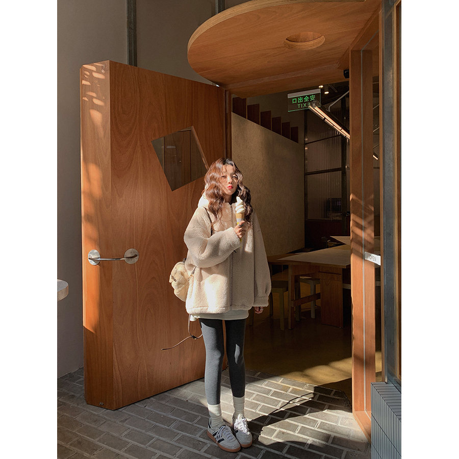 张贝贝 软绵小熊 重磅 1100G 环保毛 羊 羔 毛 皮 草外套