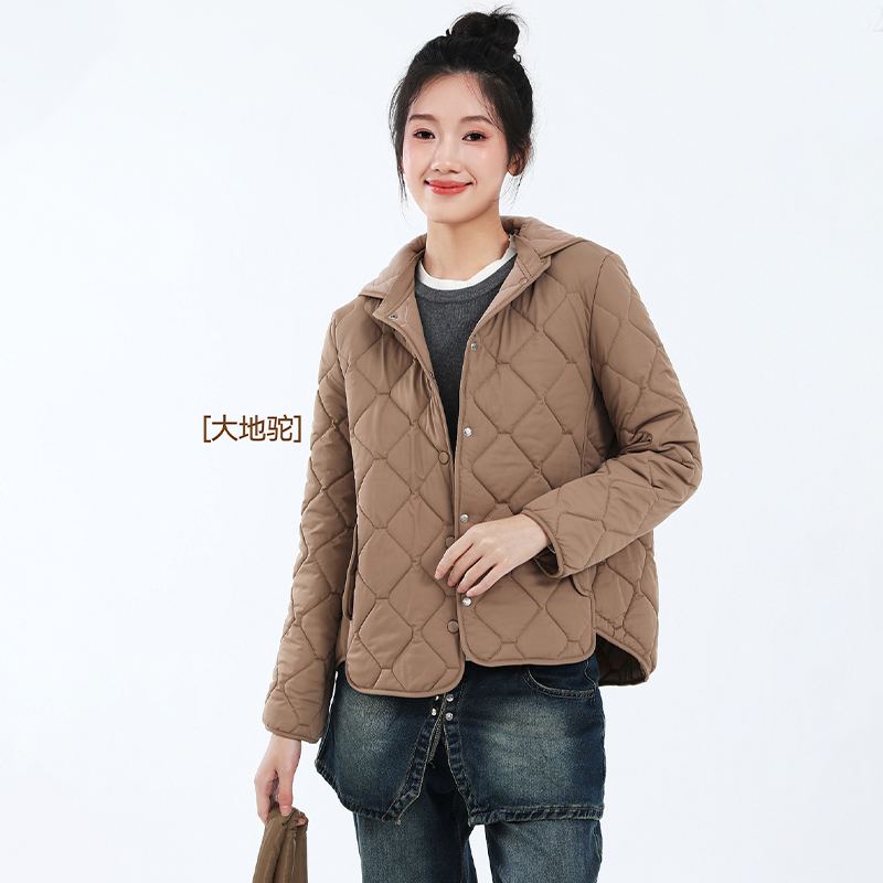 【远哥专属】复古菱形格100羊毛保暖棉服一衣三穿连帽可拆卸外套