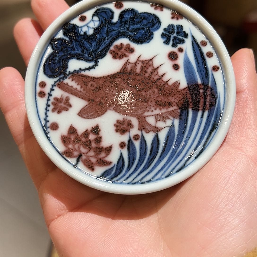 元青拙手仿元青花釉里红