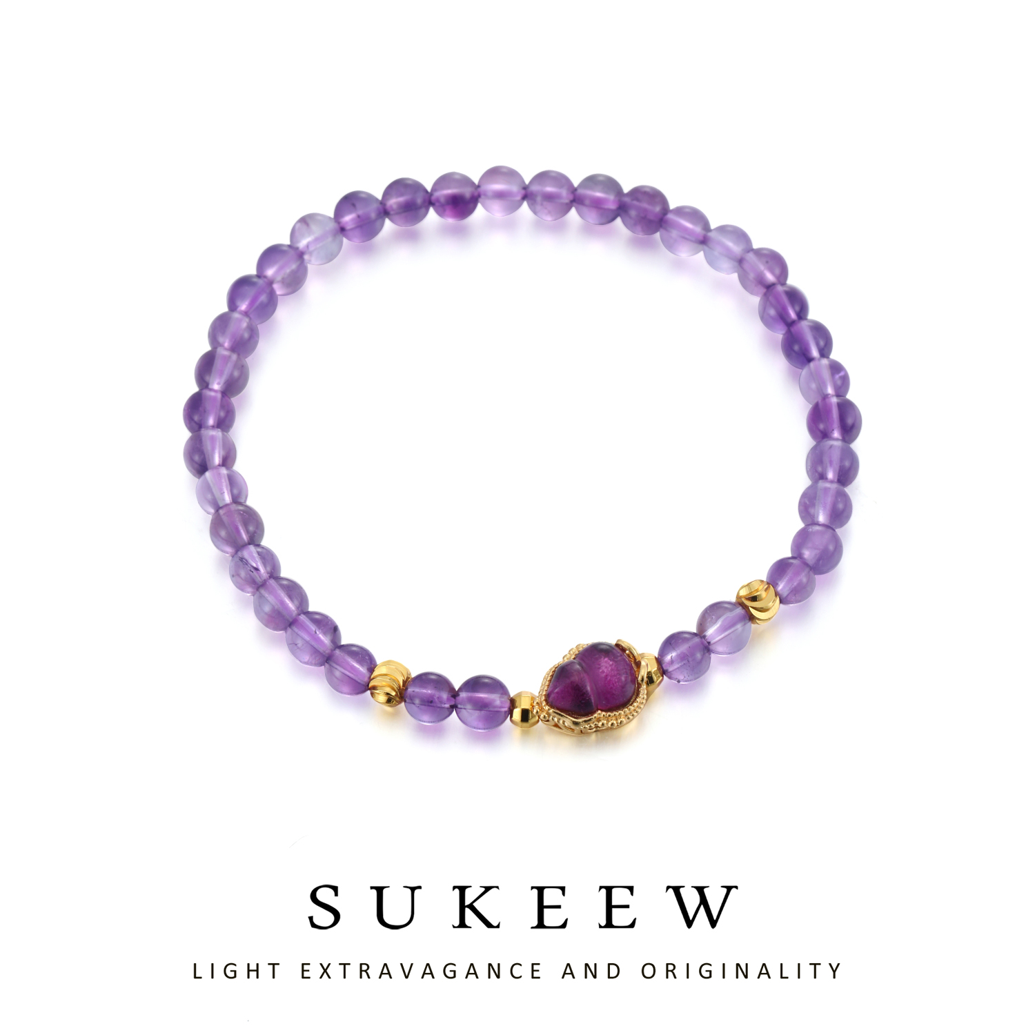 SUKEEW/酥可 铜合金手链 新中式轻奢寓意转运气质手链228010