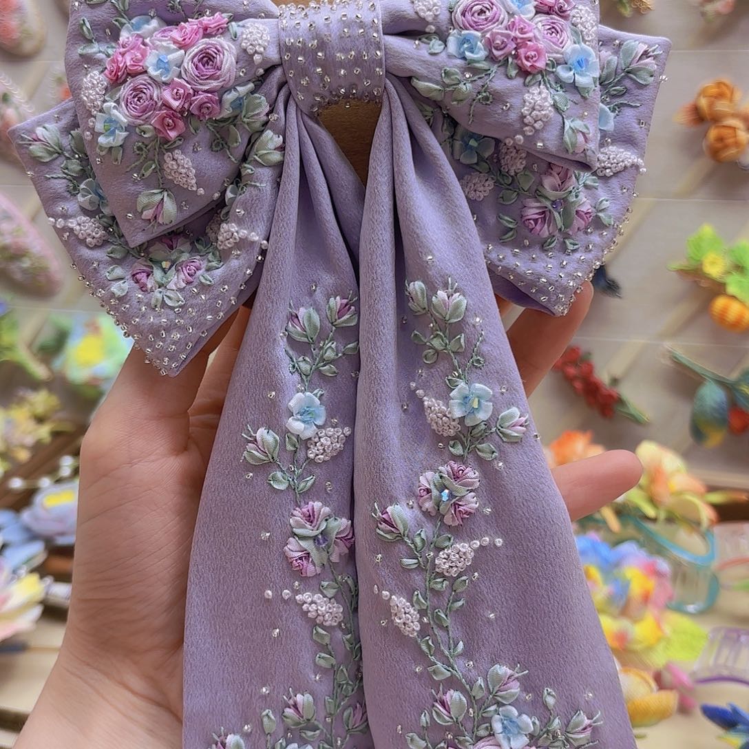 编织品纯手工真丝重工蝴蝶结