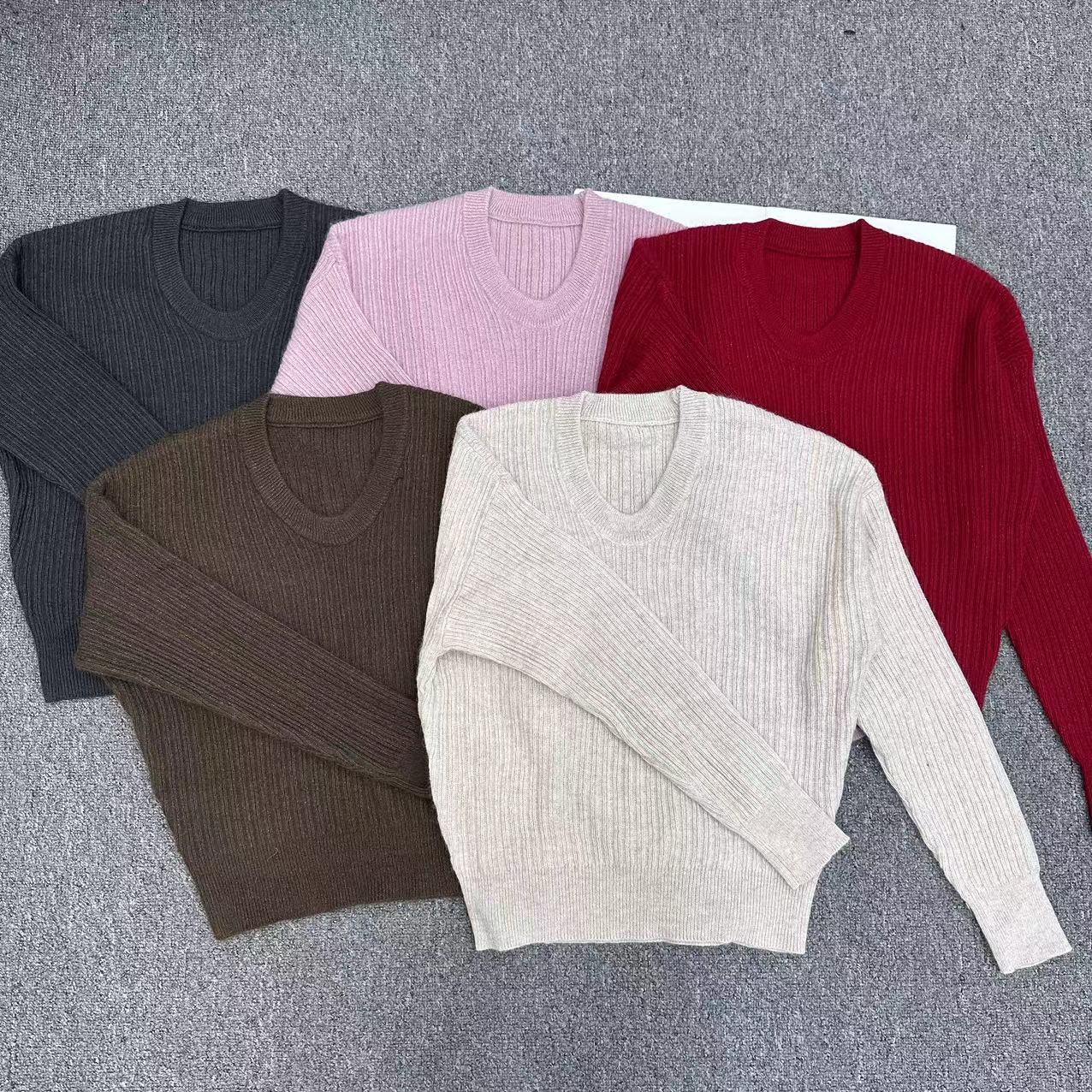 【周周家】6832濮院冬季羊绒鹅蛋领套头纯色女士休闲时尚街头风TH