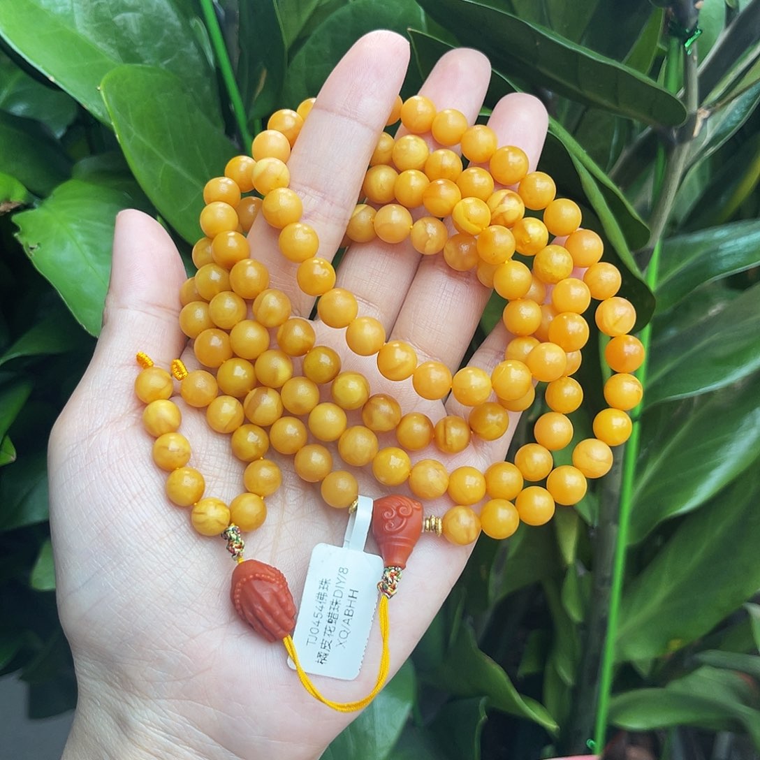 琥珀未镶嵌手链8m108橘皮