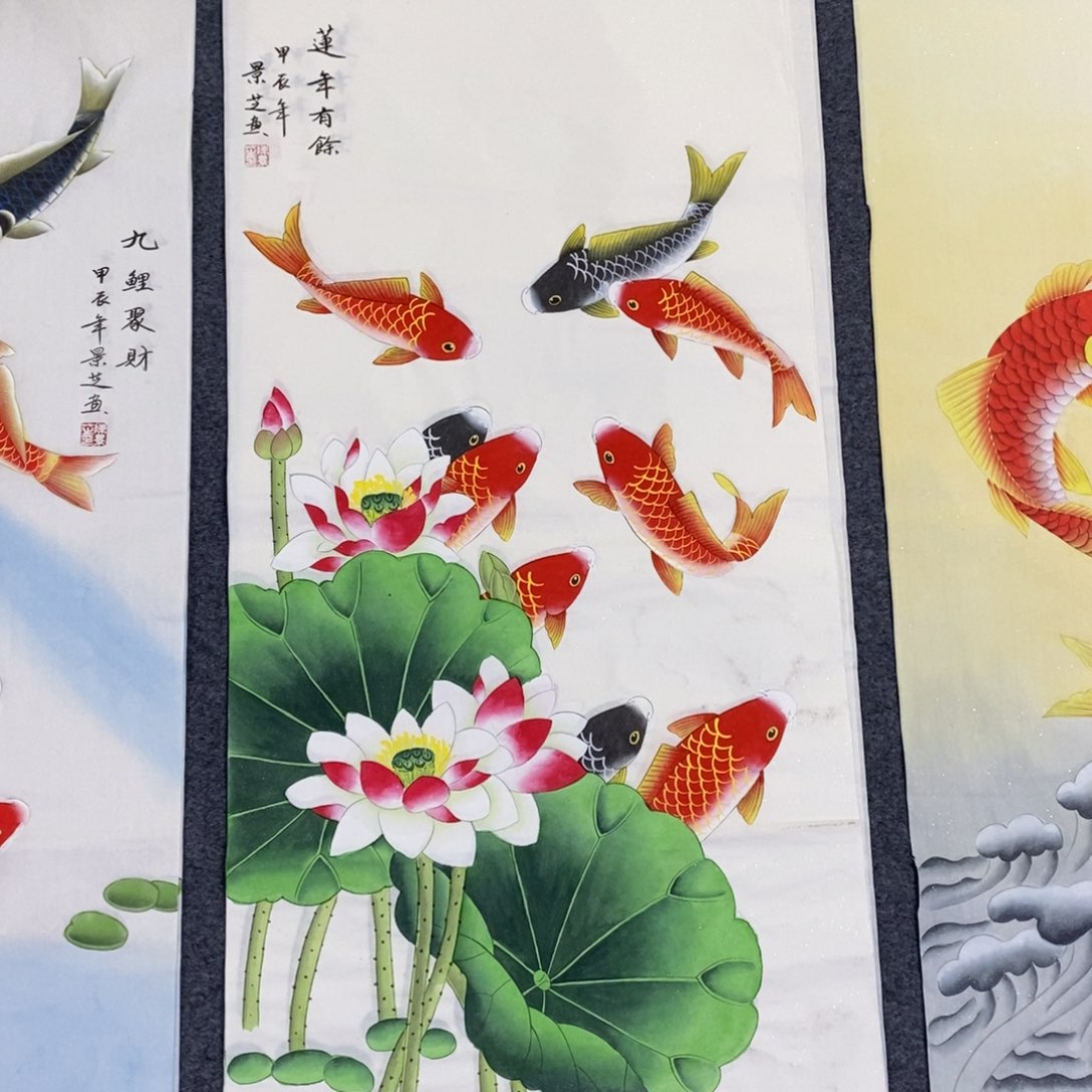 国画尺寸100✖️50工笔手绘国画