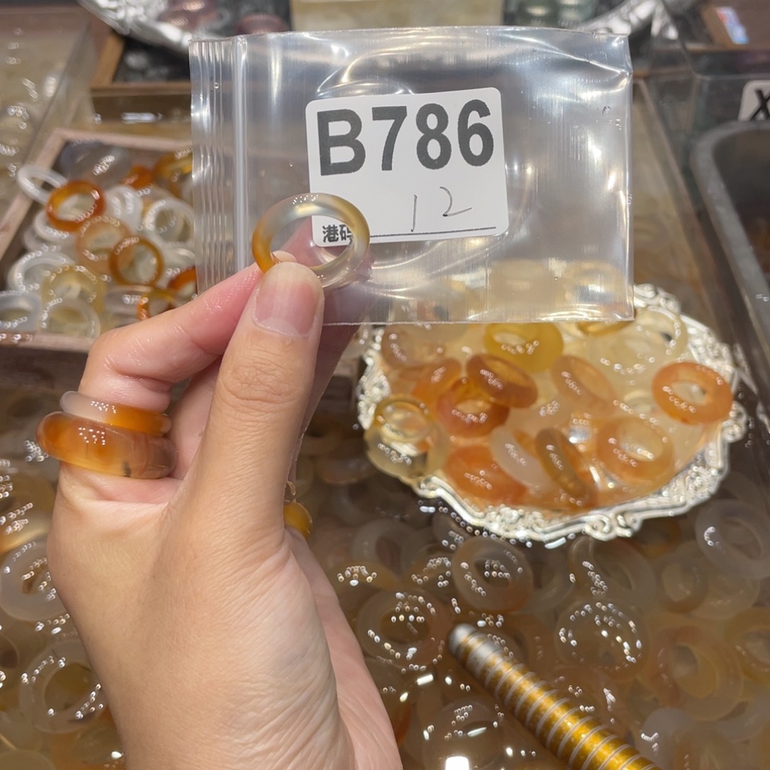 玛瑙/玉髓未镶嵌戒指786