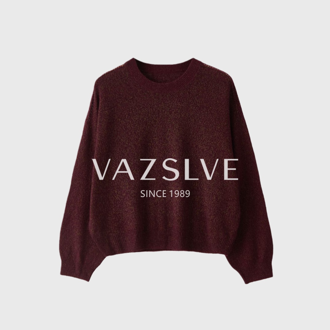 【VAZSLVE/全新奢品】捡漏 "赤霞珠"羊毛圆领百搭套头衫毛衣msl1244