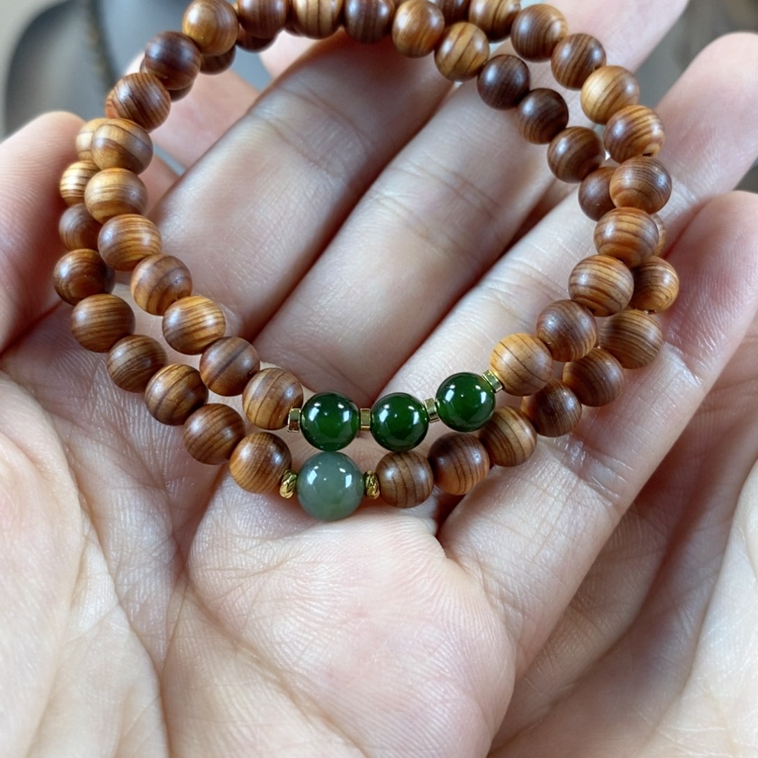 柏木手串未镶嵌崖柏卡6mm双圈