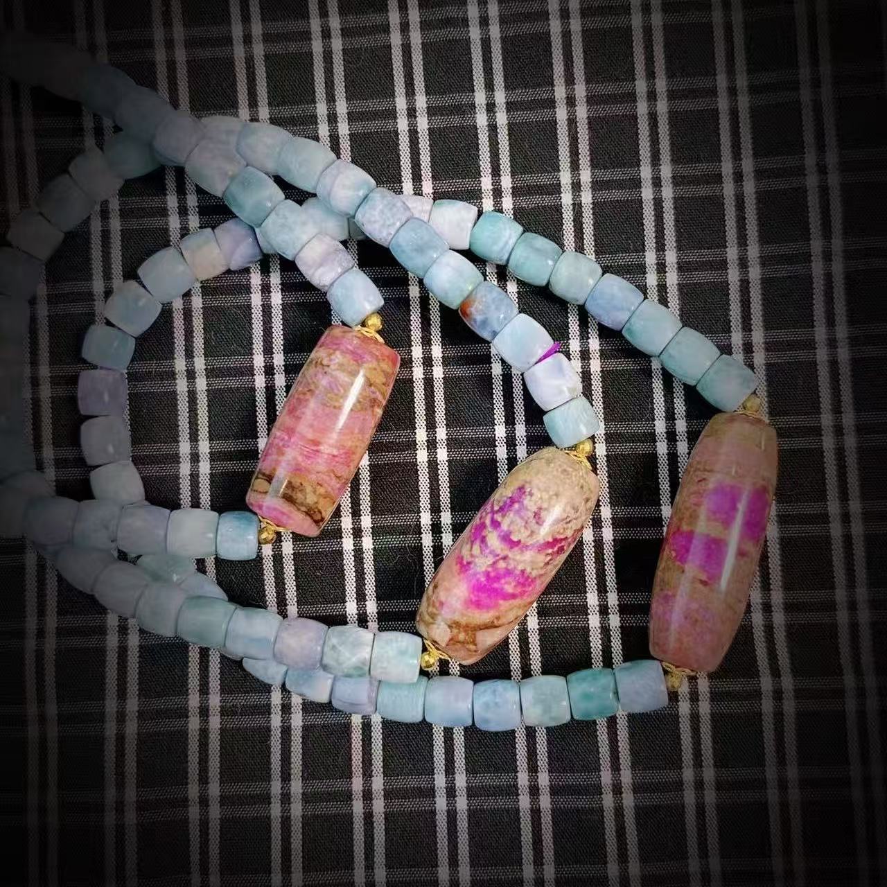 舒俱来桶珠手串时尚渐变珠珠老型单圈天然粉闺蜜女款多样性发一