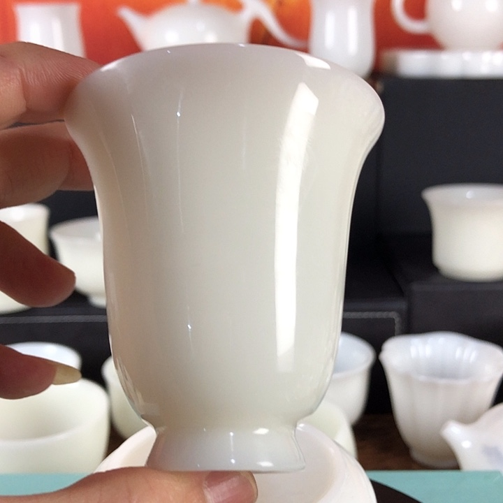 高艺堂青白玉闻香主人杯