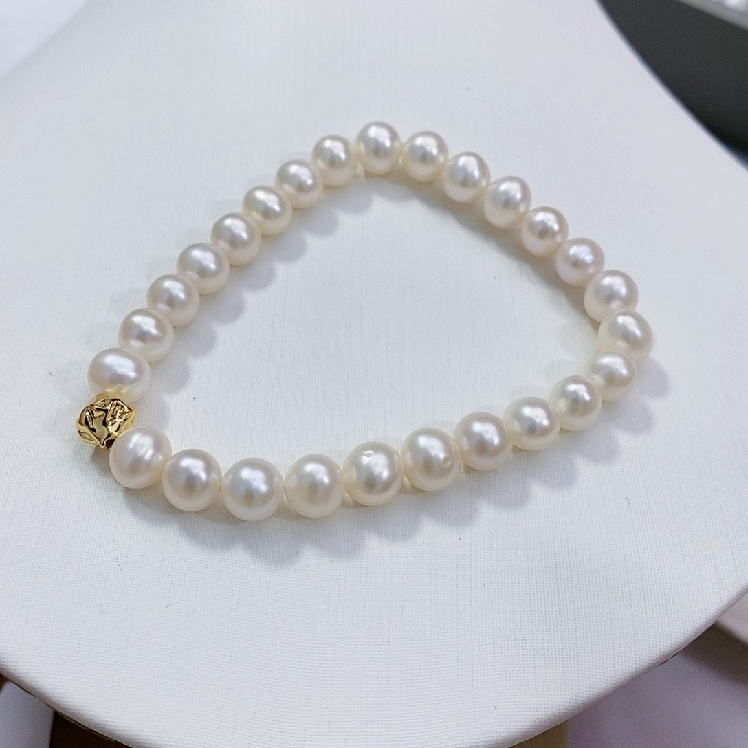 淡水珍珠特价不退不换极光手链7mm未镶嵌